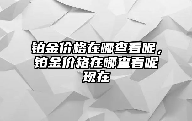 鉑金價(jià)格在哪查看呢，鉑金價(jià)格在哪查看呢現(xiàn)在