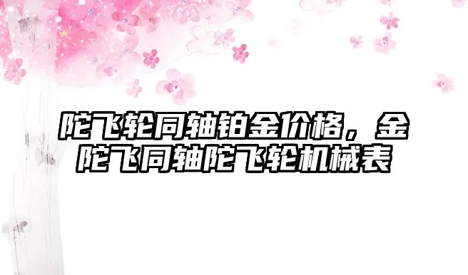 陀飛輪同軸鉑金價格，金陀飛同軸陀飛輪機械表