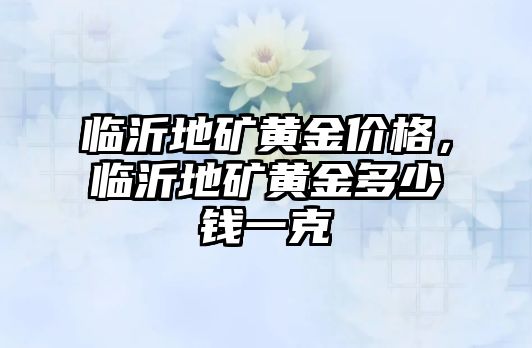 臨沂地礦黃金價格，臨沂地礦黃金多少錢一克