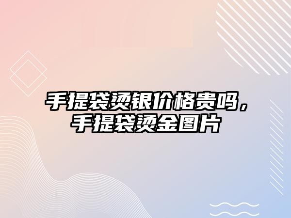 手提袋燙銀價格貴嗎，手提袋燙金圖片