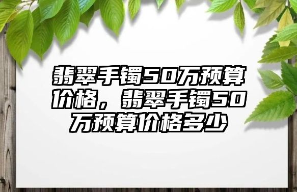 翡翠手鐲50萬預(yù)算價(jià)格，翡翠手鐲50萬預(yù)算價(jià)格多少