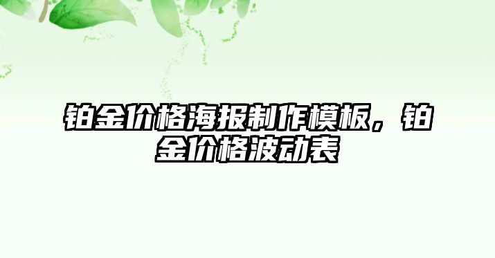 鉑金價格海報制作模板，鉑金價格波動表