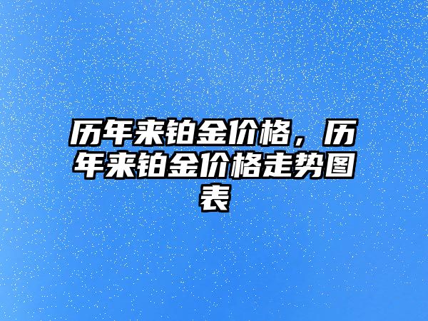 歷年來鉑金價(jià)格，歷年來鉑金價(jià)格走勢(shì)圖表