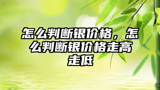 怎么判斷銀價格，怎么判斷銀價格走高走低