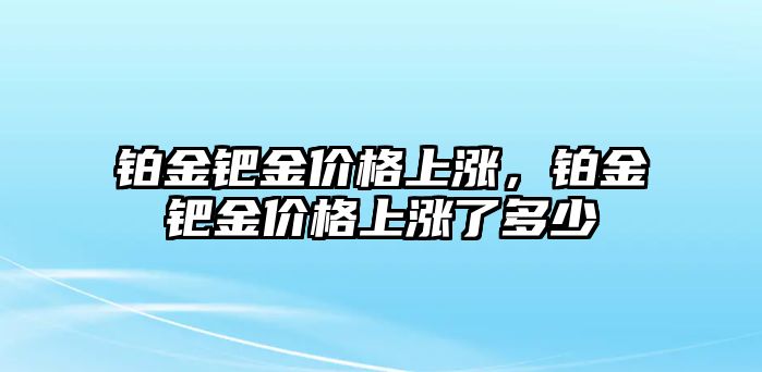 鉑金鈀金價(jià)格上漲，鉑金鈀金價(jià)格上漲了多少