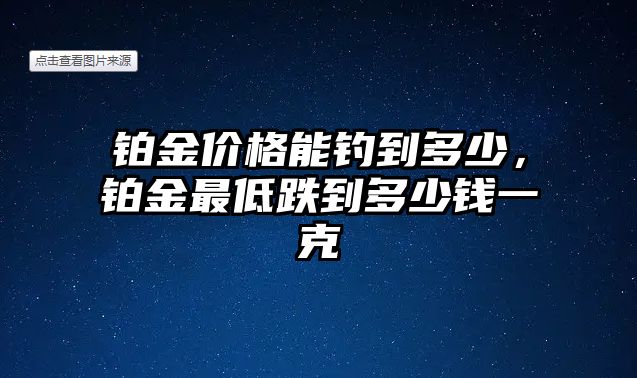 鉑金價(jià)格能釣到多少，鉑金最低跌到多少錢(qián)一克