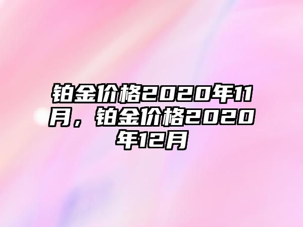 鉑金價(jià)格2020年11月，鉑金價(jià)格2020年12月