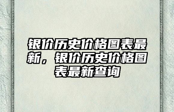 銀價歷史價格圖表最新，銀價歷史價格圖表最新查詢