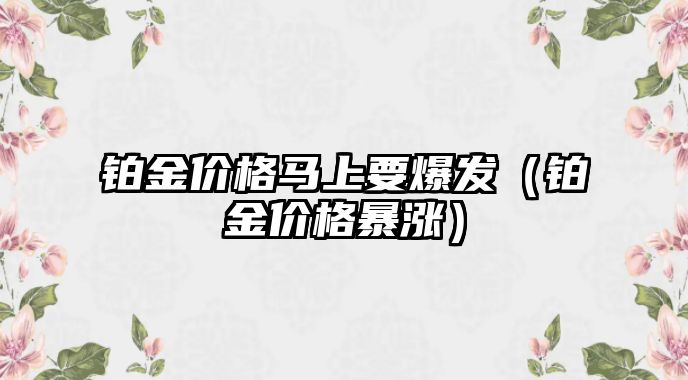 鉑金價(jià)格馬上要爆發(fā)（鉑金價(jià)格暴漲）