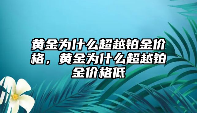 黃金為什么超越鉑金價(jià)格，黃金為什么超越鉑金價(jià)格低