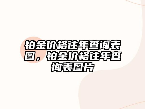 鉑金價格往年查詢表圖，鉑金價格往年查詢表圖片