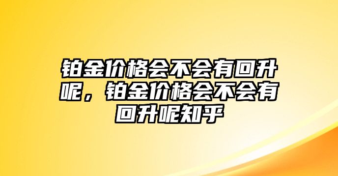 鉑金價(jià)格會(huì)不會(huì)有回升呢，鉑金價(jià)格會(huì)不會(huì)有回升呢知乎