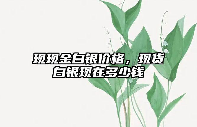 現(xiàn)現(xiàn)金白銀價格，現(xiàn)貨白銀現(xiàn)在多少錢